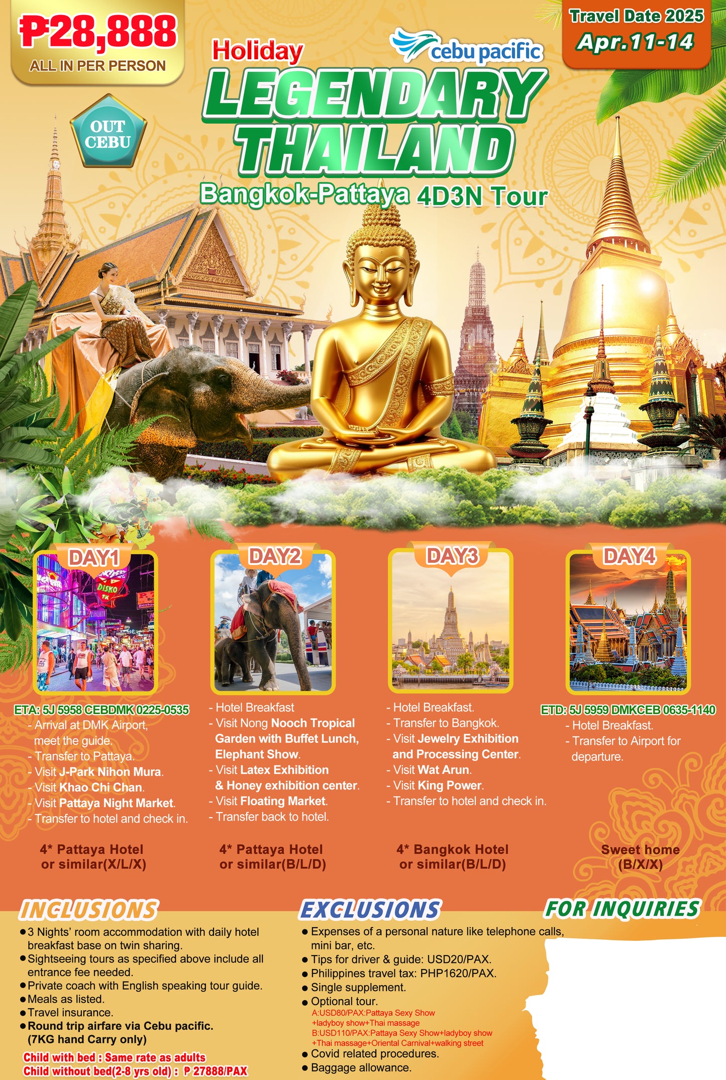 Legendary Thailand Bangkok-Pattaya