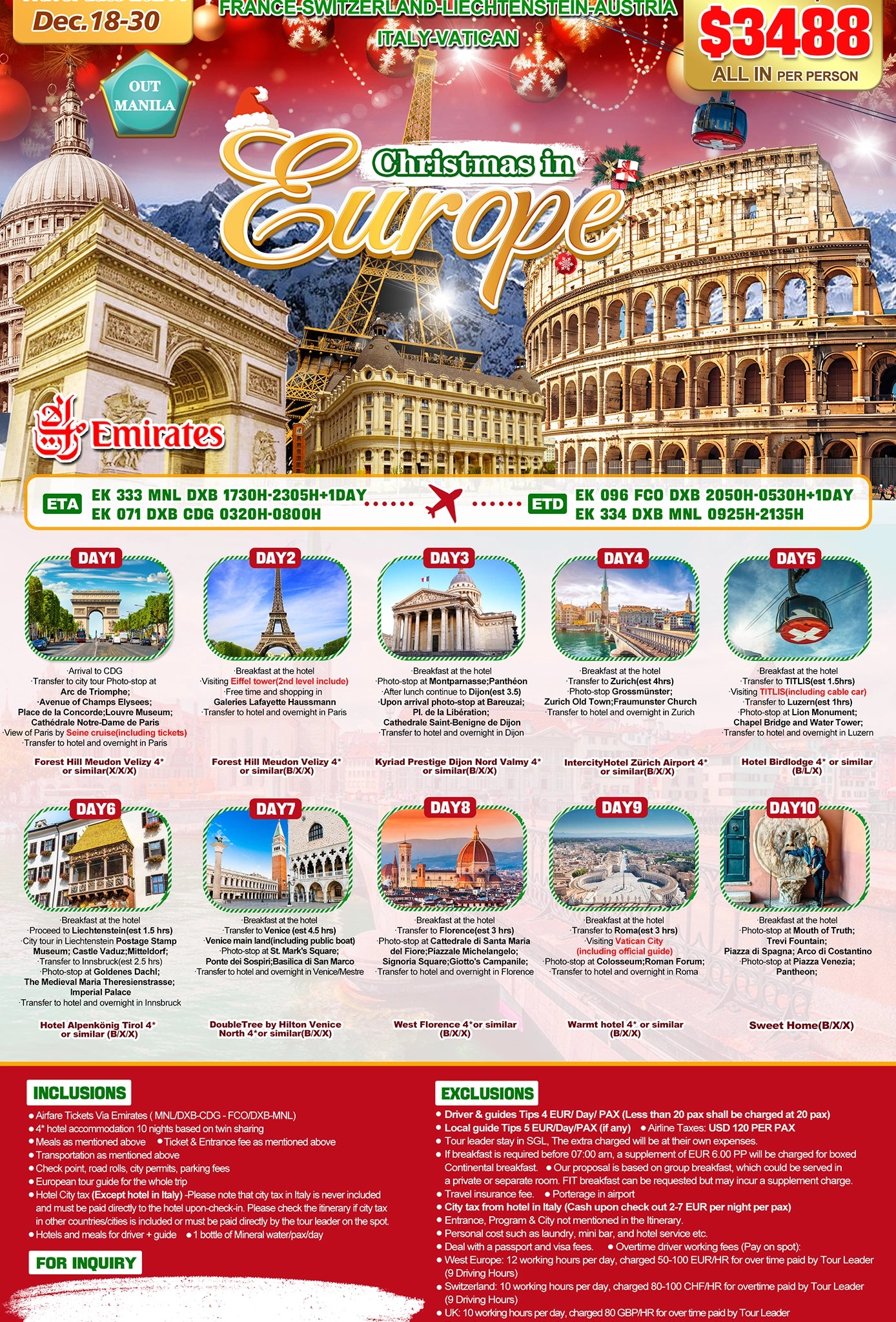 CHRISTMAS IN EUROPE DEC 18-30,2024
