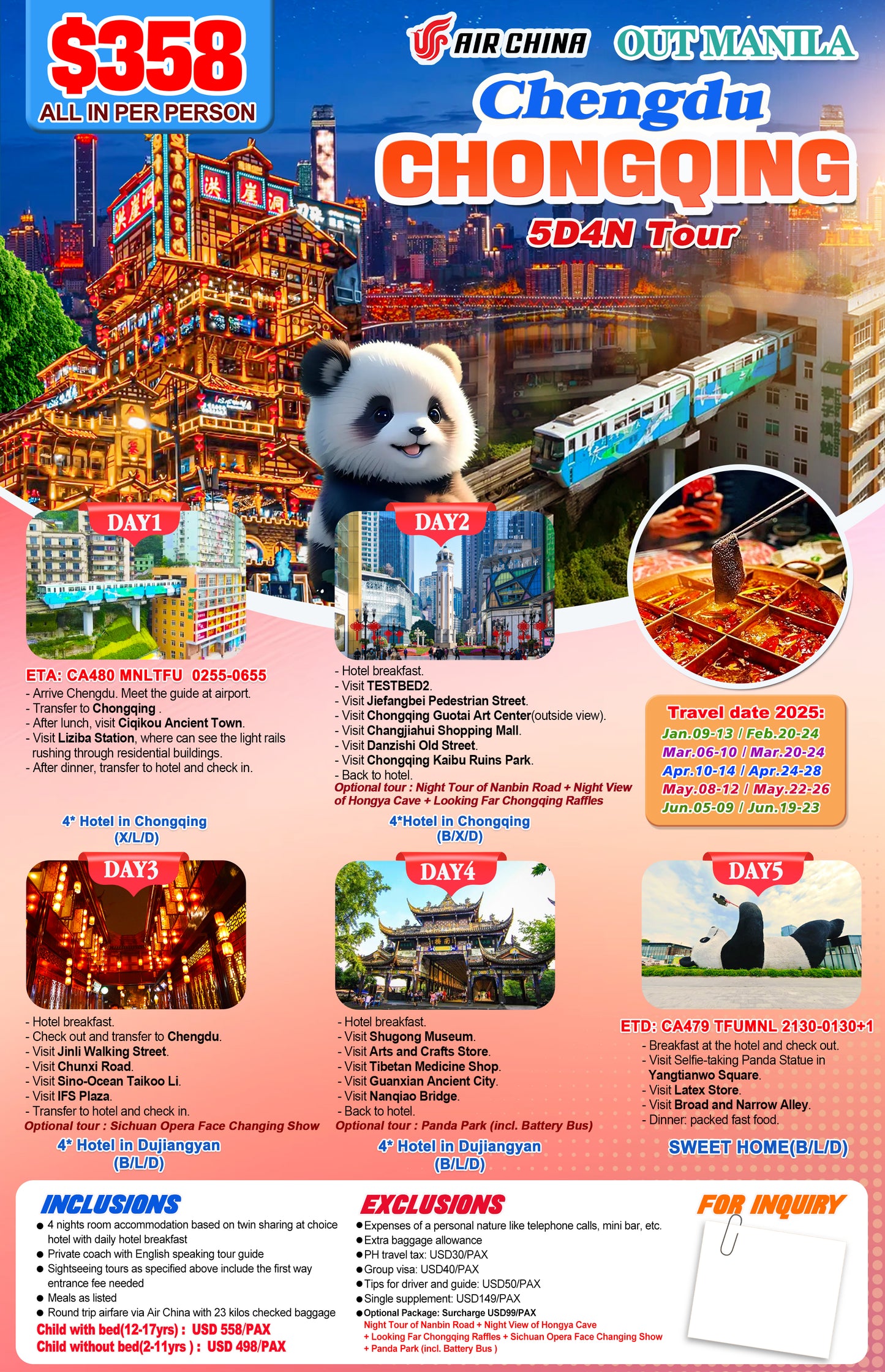 Chengdu and Chongqing