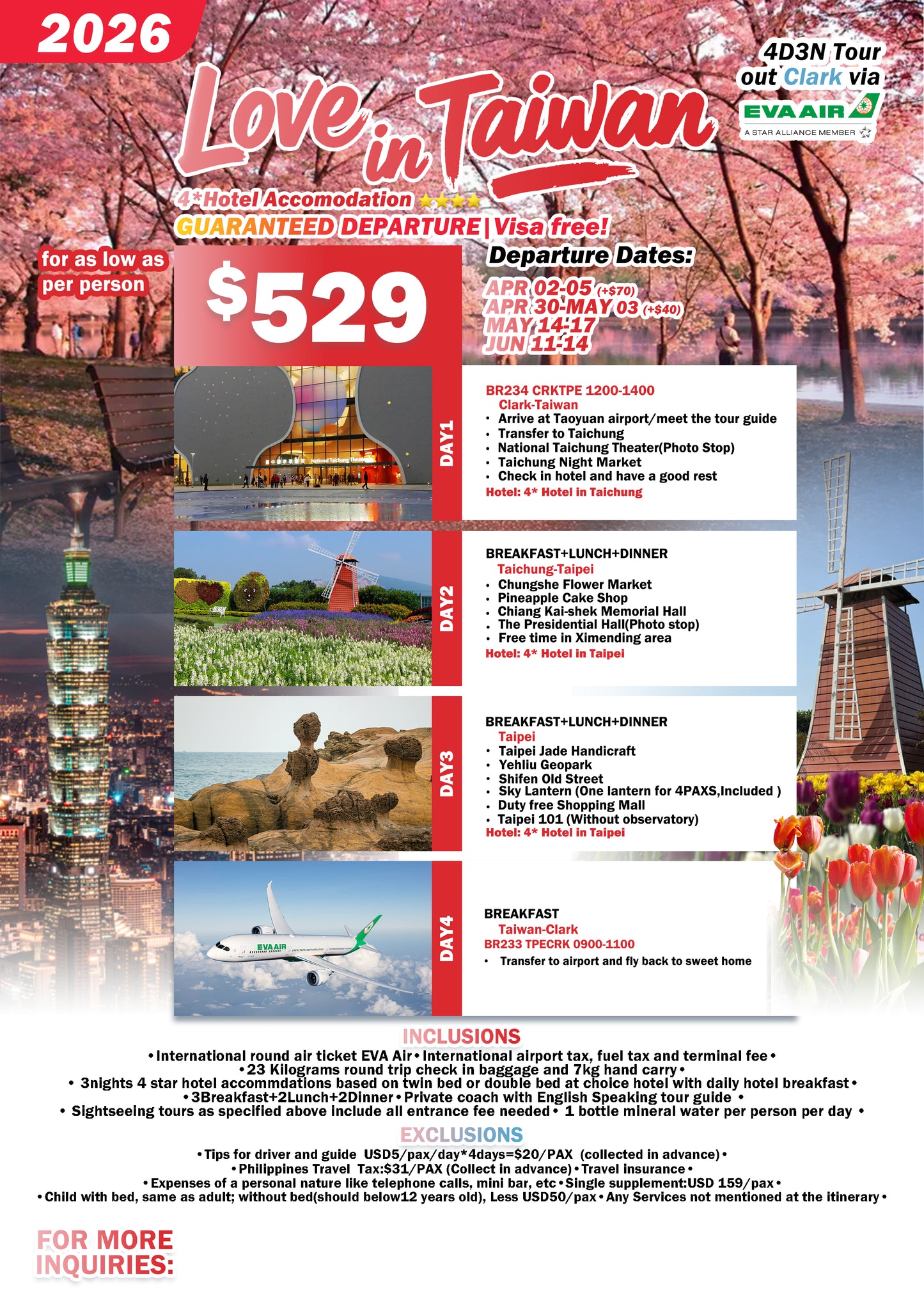 Love in Taiwan 4D3N Tour – 2026