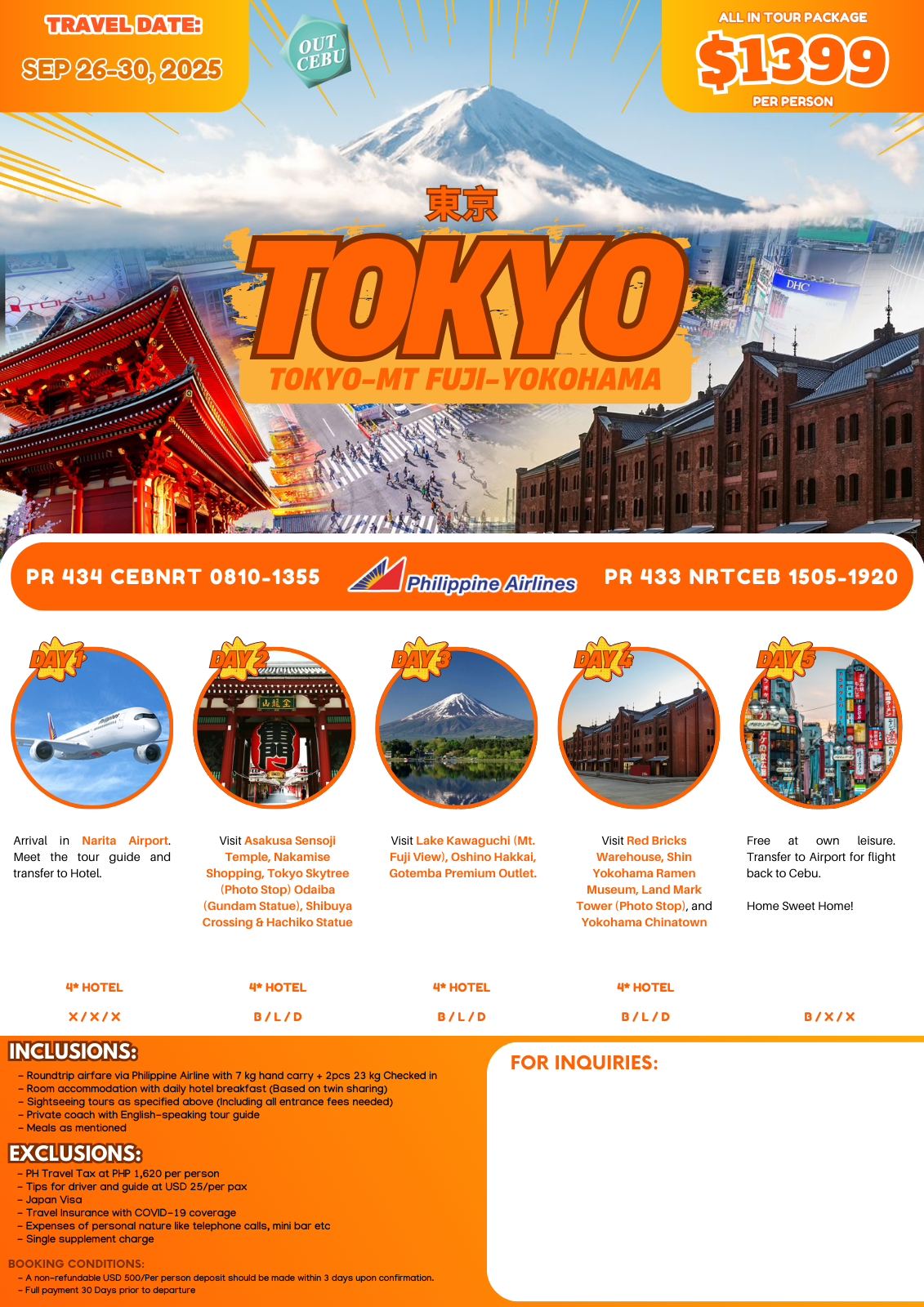 🌸 TOKYO TOUR: Tokyo - Mt. Fuji - Yokohama 🇯🇵 (Out of Cebu)
