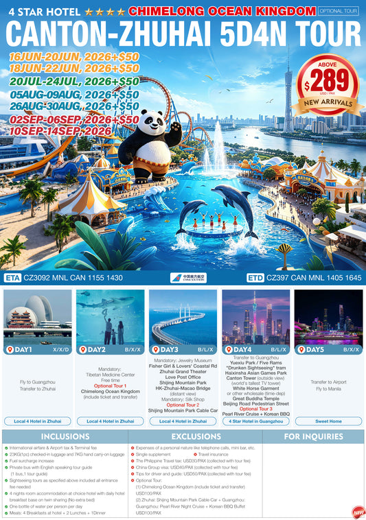 Canton–Zhuhai 5D4N Experience 2026