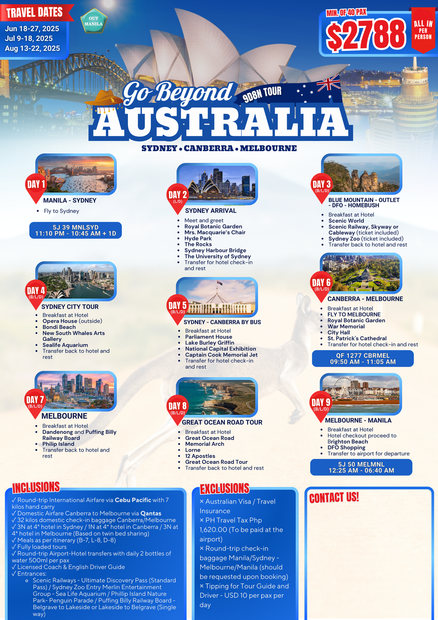 9D8N Go Beyond Australia Tour