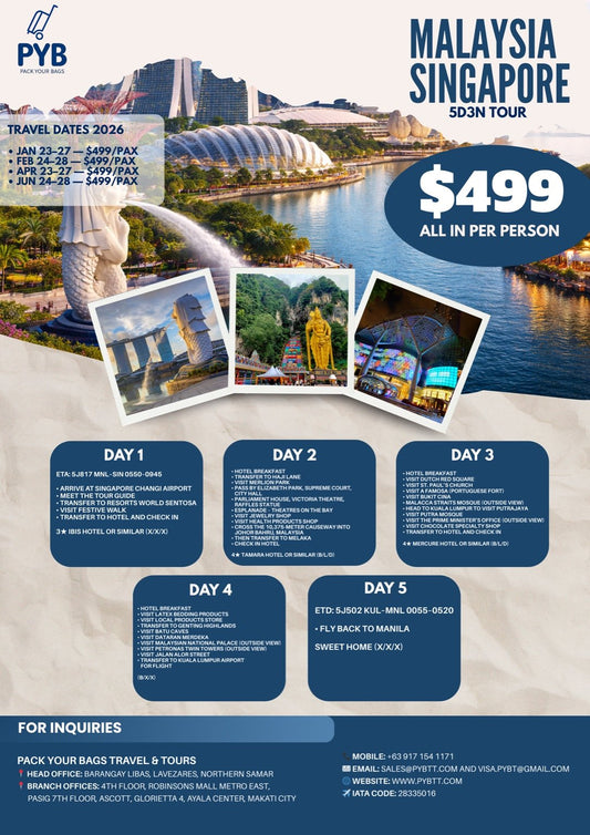 Malaysia–Singapore Highlights 5D3N Tour