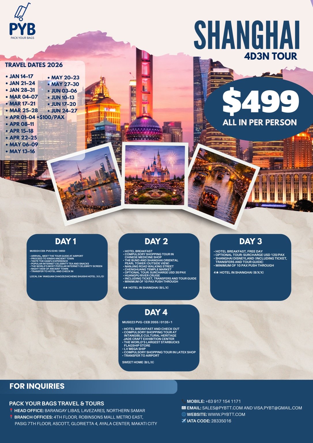Shanghai City Discovery 4D3N Tour