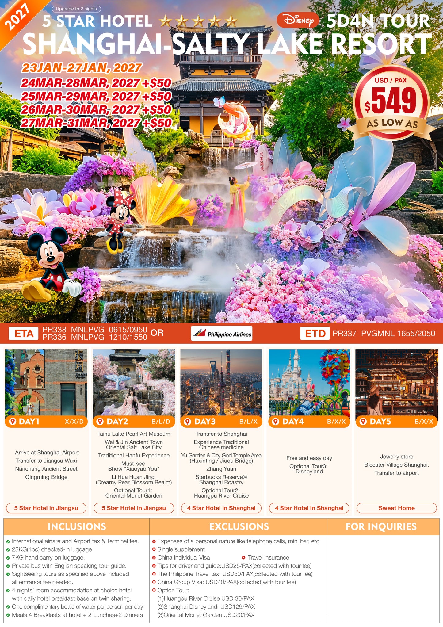 Shanghai – Salty Lake Resort 5D4N Tour 2027