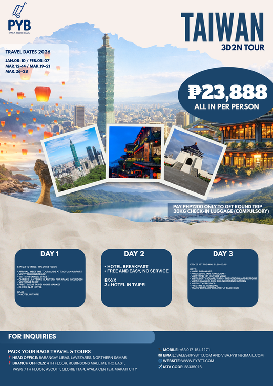 Taiwan City Escape 3D2N Tour