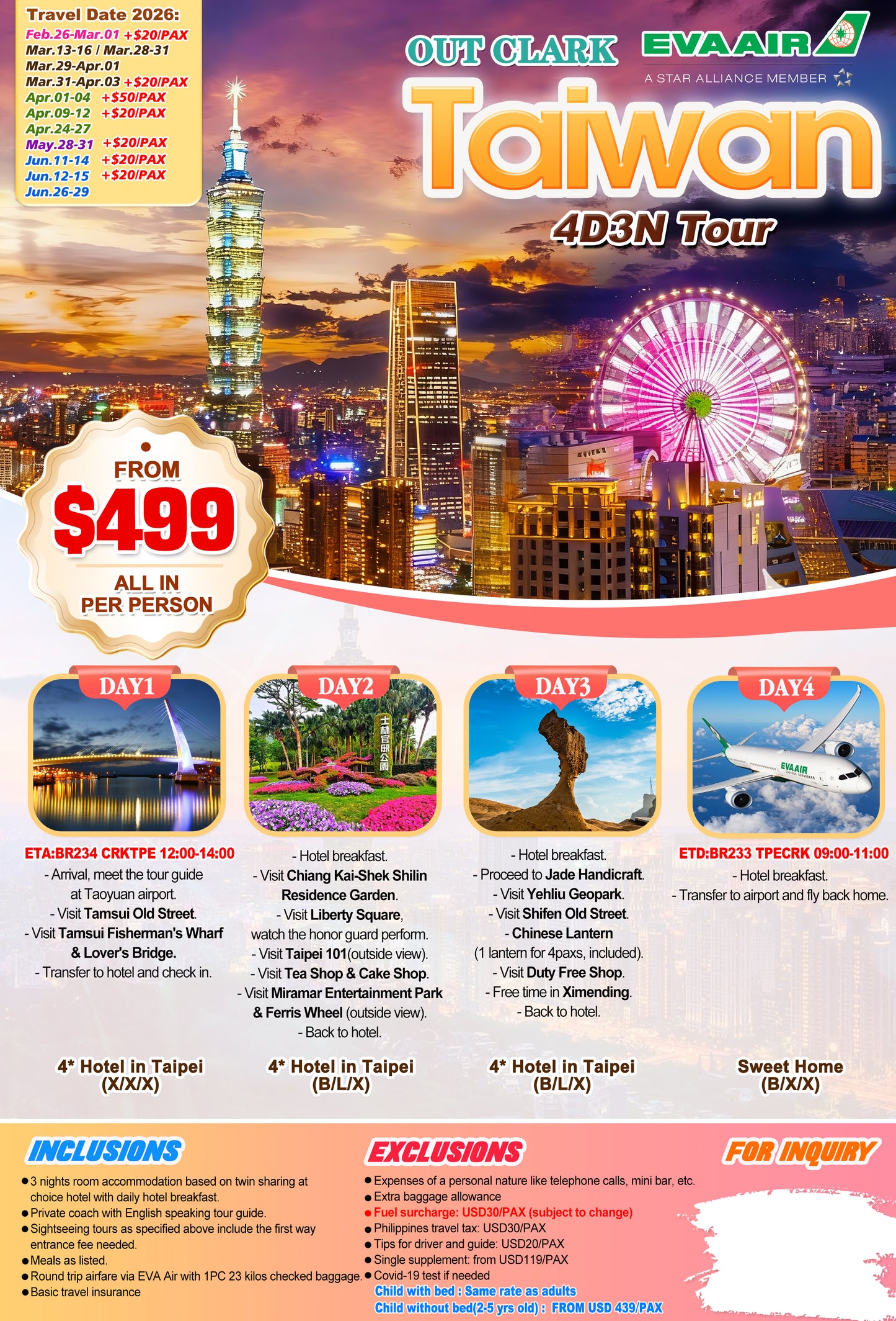Taiwan 4D3N Experience 2026