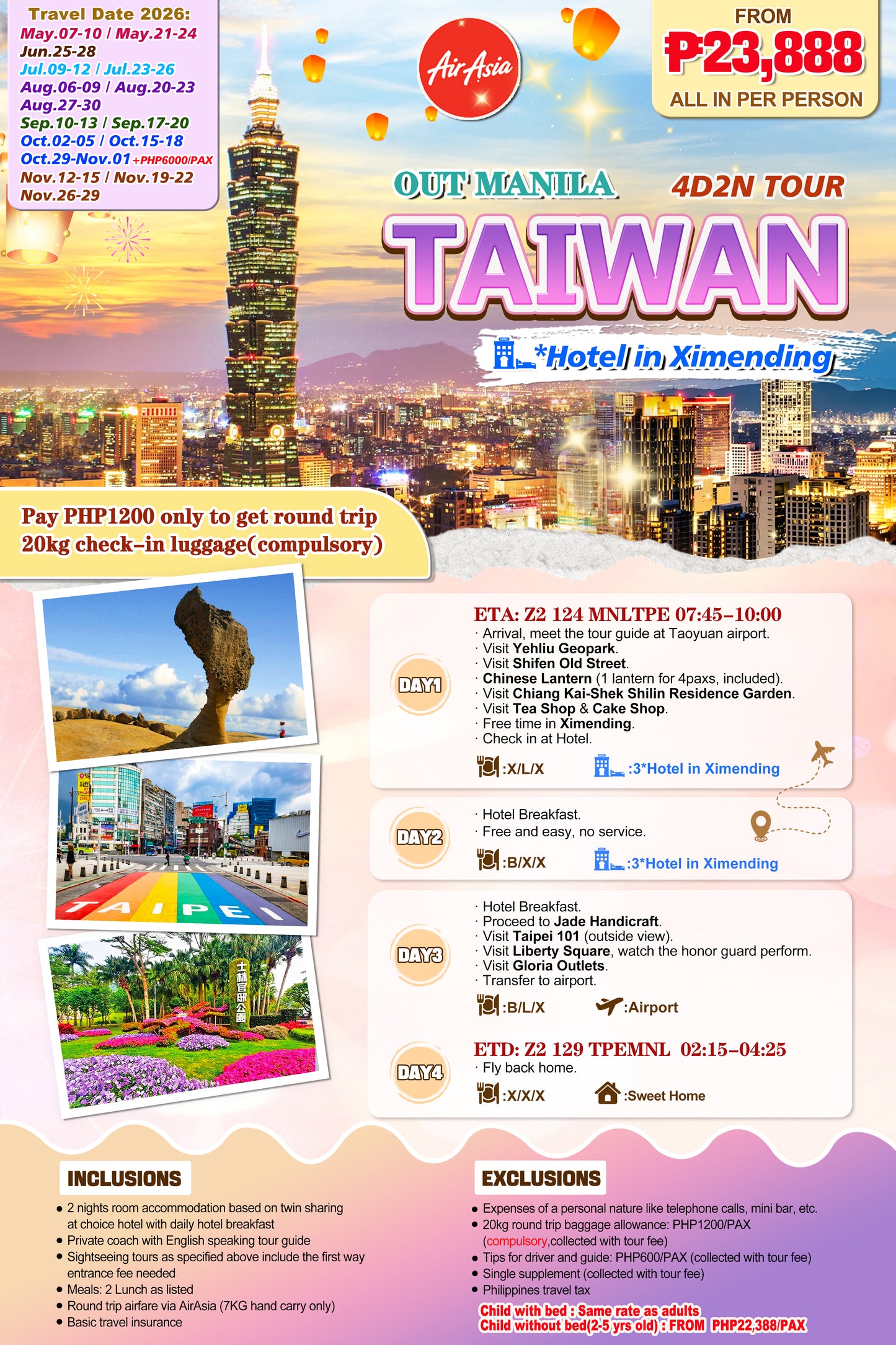 Taiwan 4D2N Experience 2026