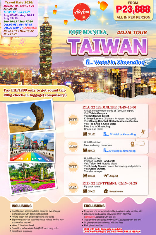 Taiwan 4D2N Experience 2026