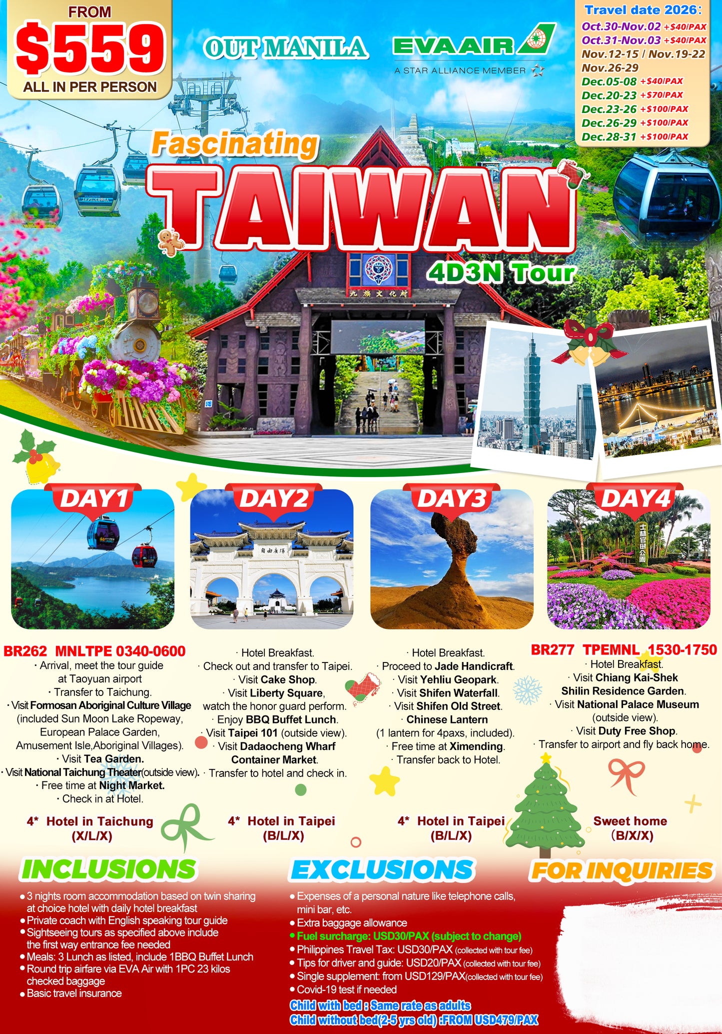 Taiwan Fascinating 4D3N Experience 2026