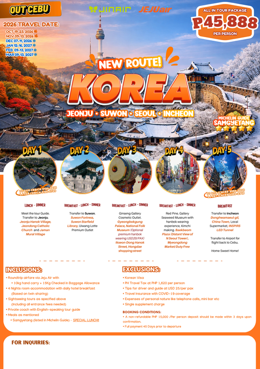 Korea 5D4N Experience 2026
