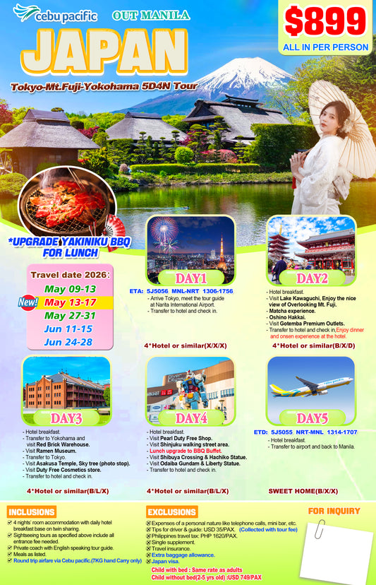 Japan 5D4N Premium Experience 2026