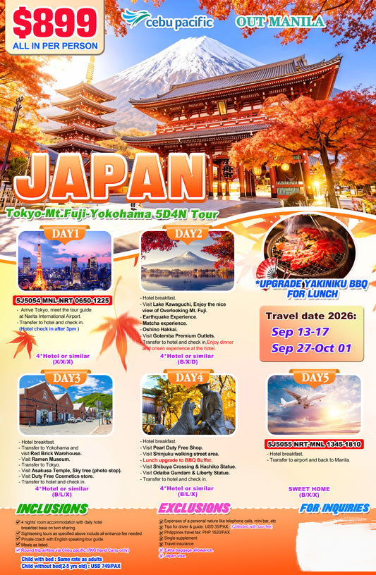 Japan 5D4N Experience 2026